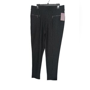 New Soho Lady Black  Pattern Womans Stretch Pants size 1x NWT Curvy Fit
